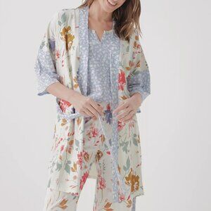 PACT Women's Organic Cotton Staycation Short Robe Size M/L   *no belt*